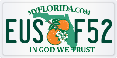 FL license plate EUSF52