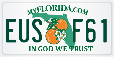FL license plate EUSF61