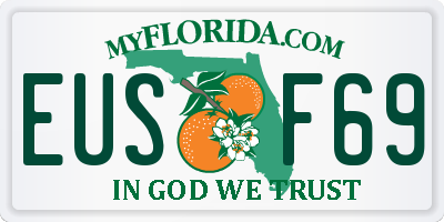 FL license plate EUSF69