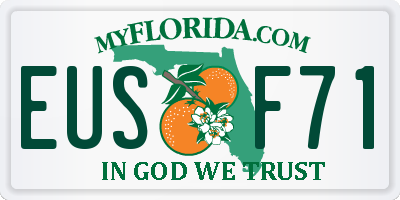FL license plate EUSF71