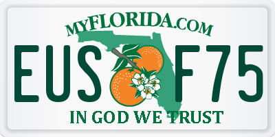 FL license plate EUSF75