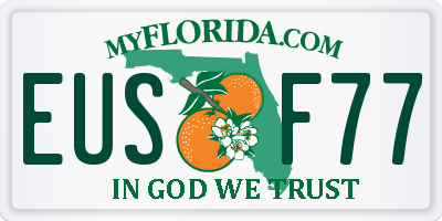FL license plate EUSF77