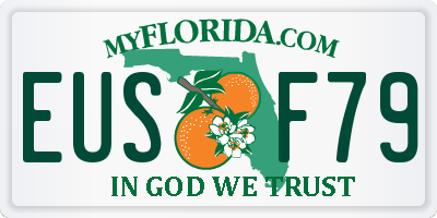 FL license plate EUSF79