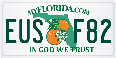 FL license plate EUSF82
