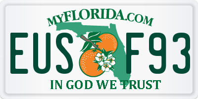 FL license plate EUSF93