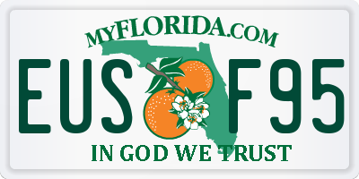 FL license plate EUSF95