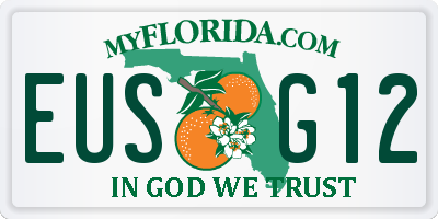 FL license plate EUSG12