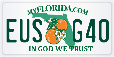 FL license plate EUSG40