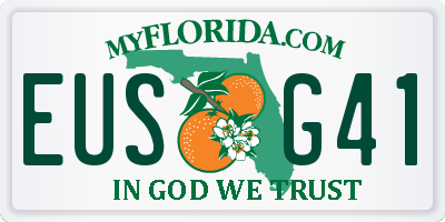 FL license plate EUSG41