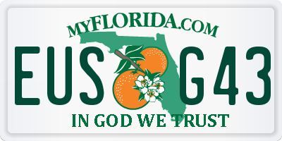 FL license plate EUSG43