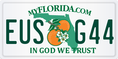 FL license plate EUSG44