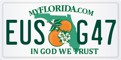 FL license plate EUSG47