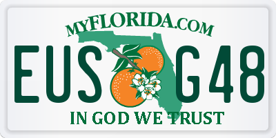 FL license plate EUSG48