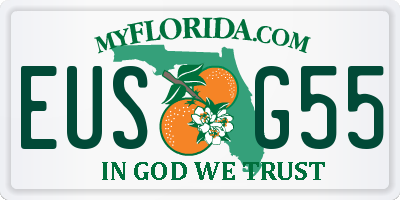 FL license plate EUSG55