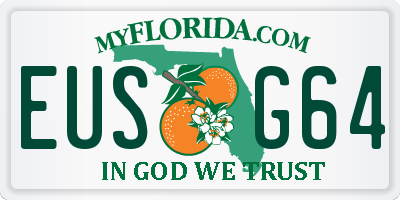 FL license plate EUSG64