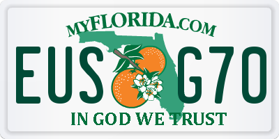 FL license plate EUSG70