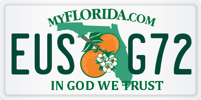 FL license plate EUSG72