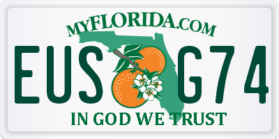 FL license plate EUSG74