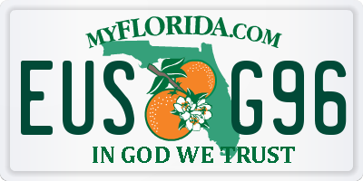 FL license plate EUSG96