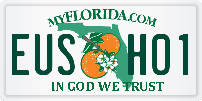 FL license plate EUSH01
