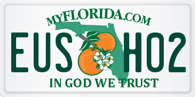 FL license plate EUSH02