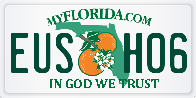 FL license plate EUSH06