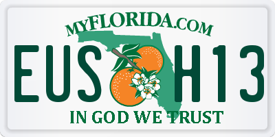 FL license plate EUSH13