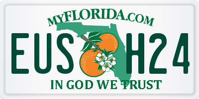 FL license plate EUSH24
