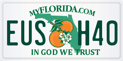 FL license plate EUSH40