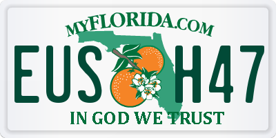 FL license plate EUSH47