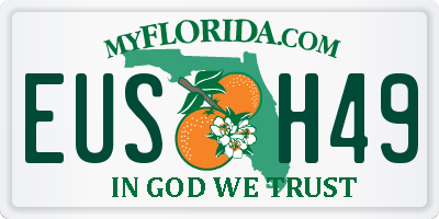 FL license plate EUSH49