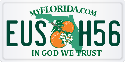 FL license plate EUSH56