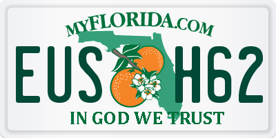 FL license plate EUSH62