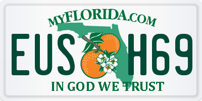 FL license plate EUSH69