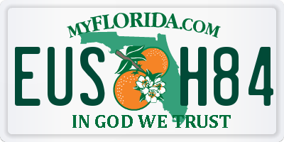 FL license plate EUSH84