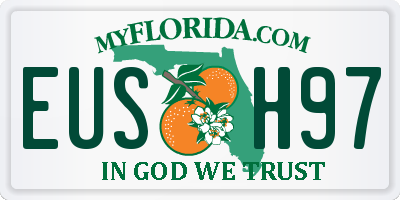 FL license plate EUSH97
