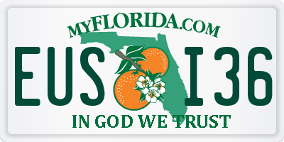 FL license plate EUSI36