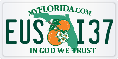 FL license plate EUSI37
