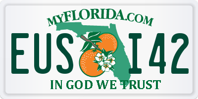 FL license plate EUSI42