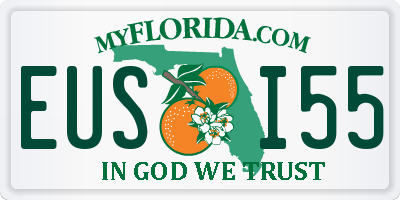 FL license plate EUSI55