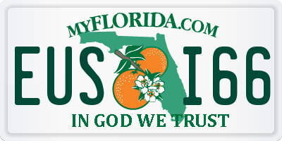 FL license plate EUSI66