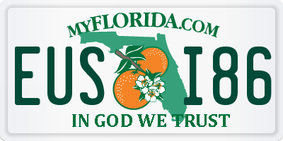 FL license plate EUSI86