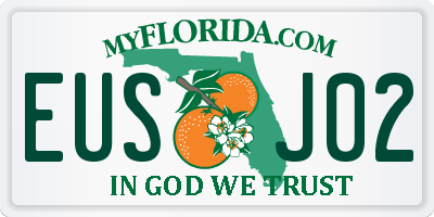 FL license plate EUSJ02
