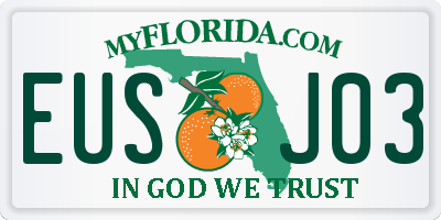 FL license plate EUSJ03
