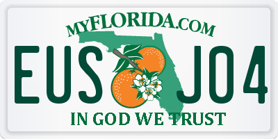 FL license plate EUSJ04
