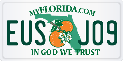 FL license plate EUSJ09