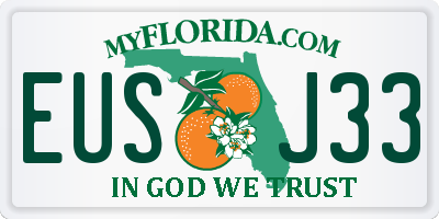FL license plate EUSJ33