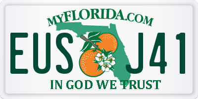 FL license plate EUSJ41