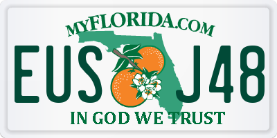 FL license plate EUSJ48