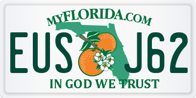 FL license plate EUSJ62